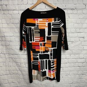 🎄Banana Republic geometric pattern shift dress